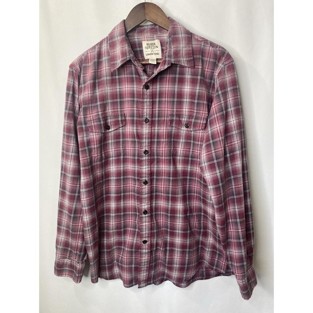 Lands End Blake Shelton Men's button up flannel size large